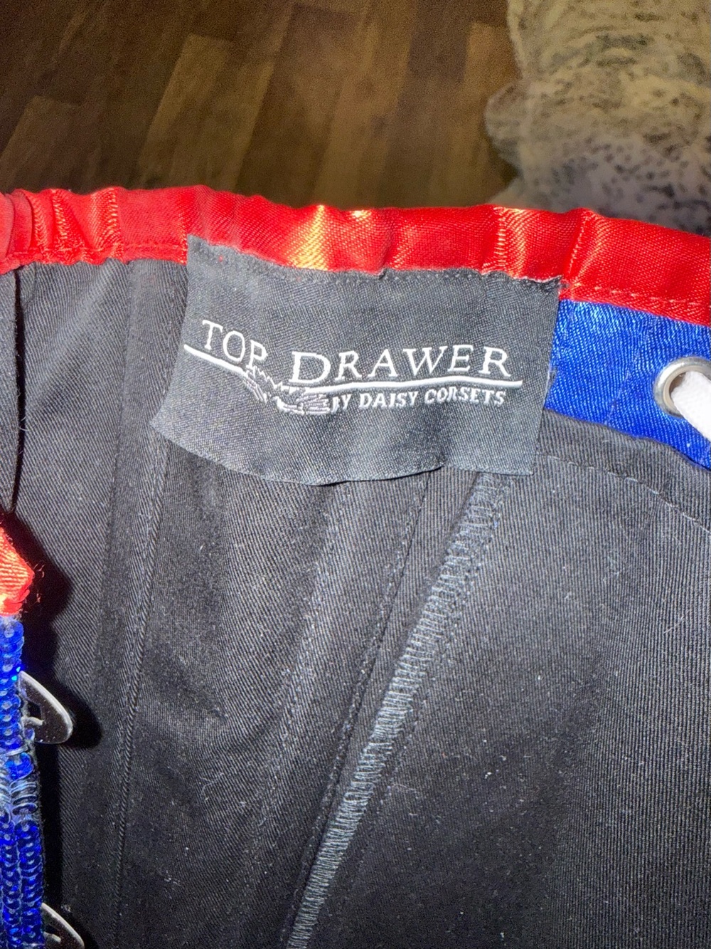 Daisy Corsets Red, Blue & Black Sequin Corset - Picture 4 of 10